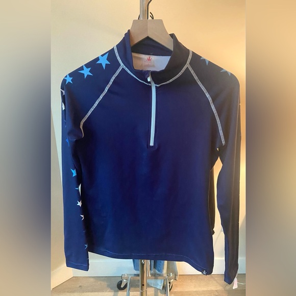 S 🔖 KRIMSON KLOVER STARGAZE 1/4 ZIP BASE LAYER TOP WOMEN'S Navy Blue - Picture 2 of 9